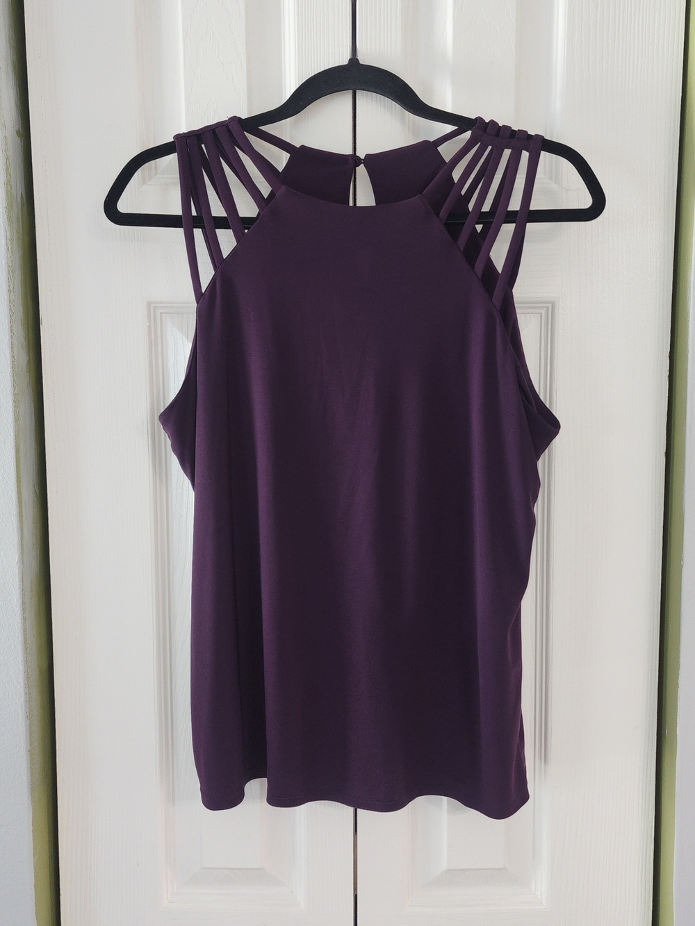 AUW Purple Multi-Strap Halter Neckline Camisole